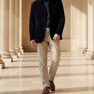 Guy La Ferrera Sartore Zignone 34x32 Super 100S Wool‎ Pants Beige Made in Italy